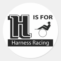 H Is For Harness Racing Stickers