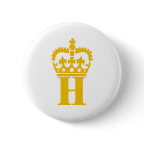 H - Letter - Name Pinback Button