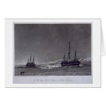 H.M. Ships Hecla & Griper in Winter Harbour, from Card
