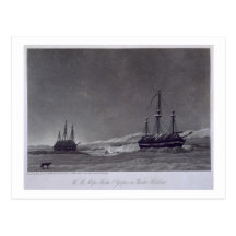 H.M. Ships Hecla & Griper in Winter Harbour, from Post Card