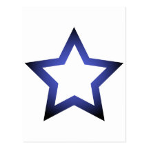 H-Star Blue Post Cards