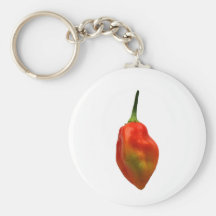Habanero Single Pepper Photograph Key Chains
