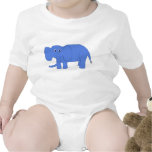 Habillement d'éléphant de bébé bleu t-shirt