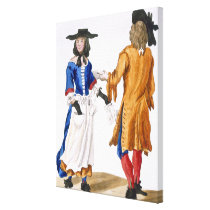 Habits of Ballad Singers, c.1675 (coloured engravi canvas prints