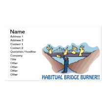 Habitual Bridge Burner Business Card Template