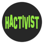 Hactivist Hacker Activist Stickers