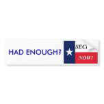 HAD ENOUGH? SECEDE NOW!- Customized Bumper Sticker