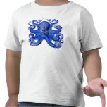 Haeckel Octopus Blue Shirts