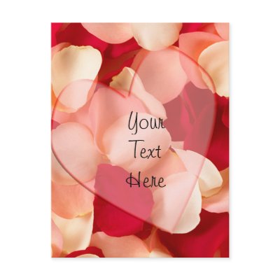 haert and rose petals plain by partypassion