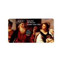 Hagar and Ishmael Banished by Abraham Label