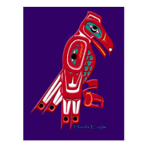 Haida Eagle Native American Wildlife Design Post Card