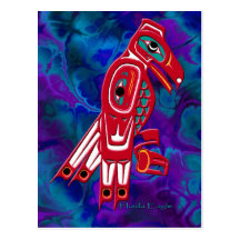 Haida Eagle Native American Wildlife Design Post Cards