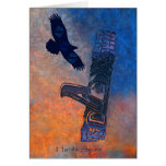 Haida Eagle & Totem Pole Art Series Card