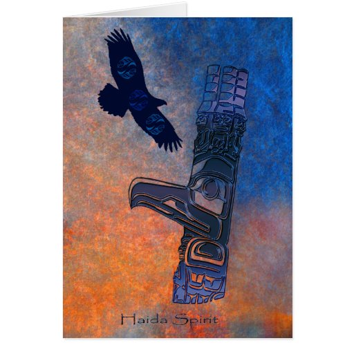 Haida Eagle & Totem Pole Art Series Card