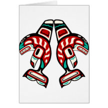 Haida Indian Killer Whale Card