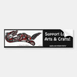 Haida SEA OTTER & BABY Wildlife Art Auto Sticker Bumper Stickers