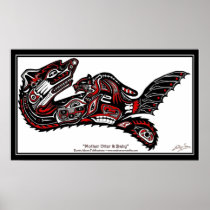 "HAIDA SPIRIT" First Nations-style Otter Art Print