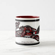 "HAIDA SPIRIT MUG" Native American-style Otter Art