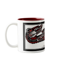 "HAIDA SPIRIT MUG" Native American-style Otters