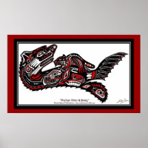 "HAIDA SPIRIT" Otter Larger version Art Print