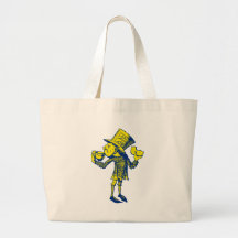 Haigha (chapelier fou) a encré le jaune bleu sac