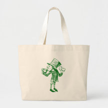 Haigha (chapelier fou) a encré le vert sac de toile