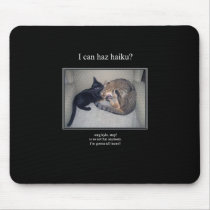 haiku cat 33 mousepad