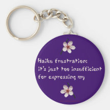 Haiku Frustration Keychains
