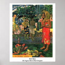 Hail Mary By Eugene Henri Paul Gauguin Poster