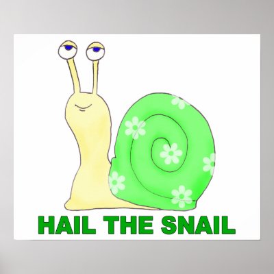 Hail the snail print by Kids_Ink