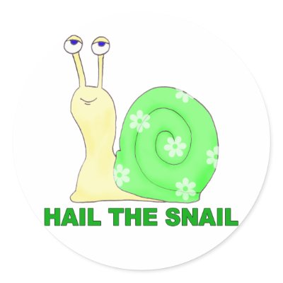 Hail the snail round stickers by Kids_Ink