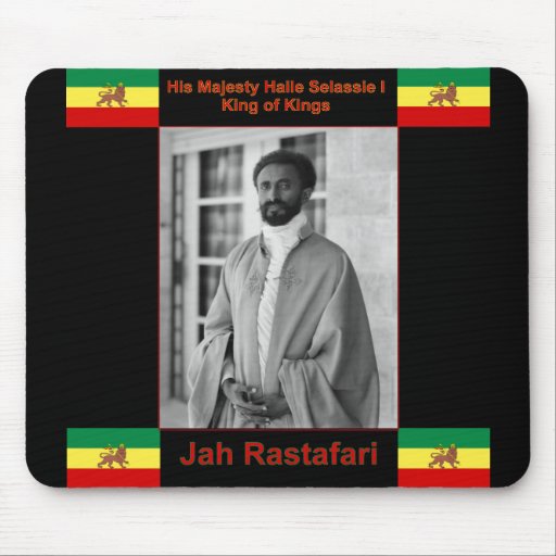 Haile Selassie the Lion of Judah, Jah Rastafari Mousepad