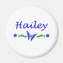 Hailey (Blue Butterfly) Fridge Magnet