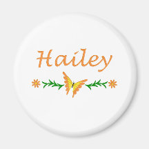 Hailey (Orange Butterfly) Magnets