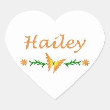 Hailey (Orange Butterfly) Stickers