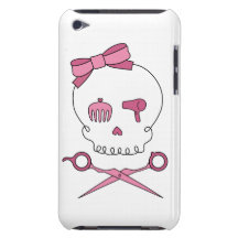 Hair Accessory Skull & Scissor Crossbones Case-Mate iPod Touch Case