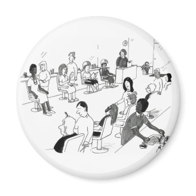 Hair and Beauty Stylist Customers Magnet by SerenethosArt