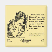 Hair Care Newspaper Advertisement Fridge Magnet