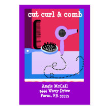 Hair dresser/stylist business card