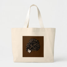 Hair Girl (Brown Design) Tote Bags