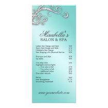 Hair Salon Beauty Rack Card Jewellery Swirl Blue