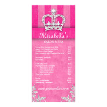 Hair Salon Beauty Rack Card Jewellery Swirl Pink