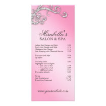 Hair Salon Beauty Rack Card Jewellery Swirl Pink