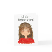 Hair Salon Customer Reminder Relations Hair Cut Greeting Cards