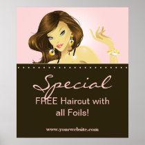 Hair Salon Posters Pretty Woman Pink Jewellery