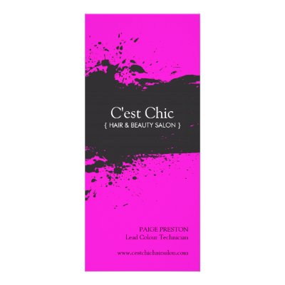 Hair Salon Price List Rack Card Template by colourfuldesigns