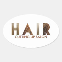 Hair Stlist Oval Sticker