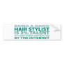 Hair Stylist 3% Talent Bumper Stickers