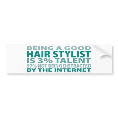 Hair Stylist 3% Talent Bumper Stickers by sciencewillprevail