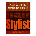 Hair Stylist Appointment Reminder Post Card